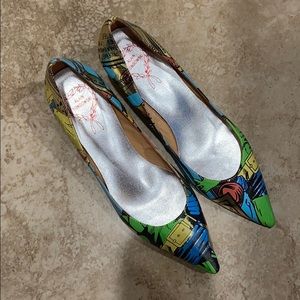 Alain Tondowski Size 39 Low Heal Leather Pumps.